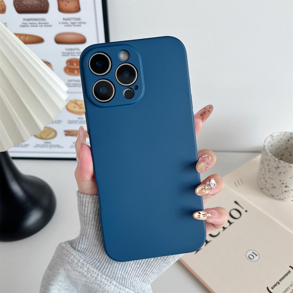 For iPhone 16 Pro Phone Back Case Scratch Resistant Silicone Mobile Cover