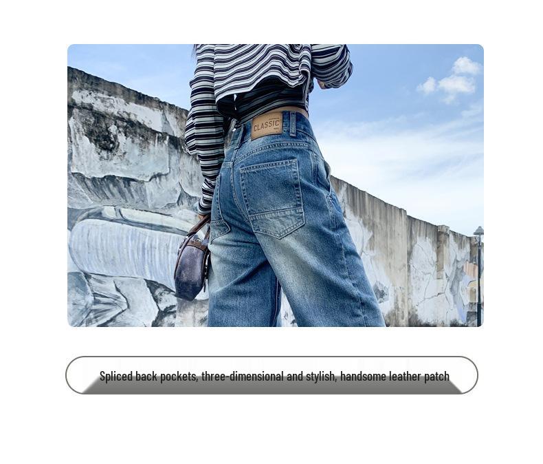 Early Autumn Retro Mid-Rise Flare Jeans with Extended Length for Women