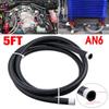 5FT AN6 AN10 Universal Car Fuel Hose Oil Gas Line Nylon Steel Braided Radiator Brake Hose Pipe  Nylon/Stainless Steel Braided