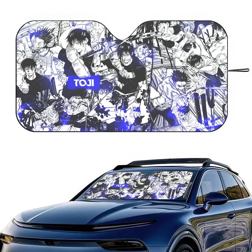 Anime Jujutsu Kaisen Gojo Satoru Summer Car Sunshade Front Windshield Sunshade Sunblock Thermal Insulation Sunshade Umbrella