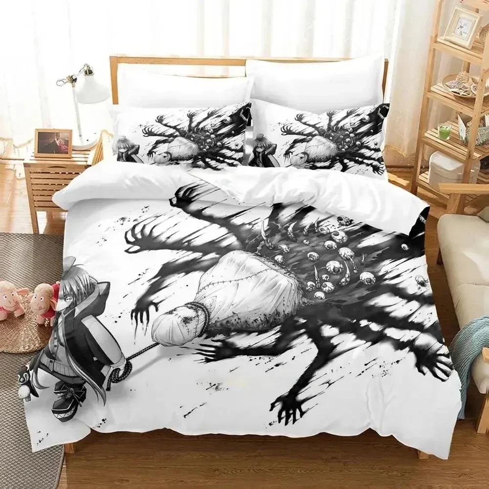 3D Anime Dark Gathering Comfortable Duvet Quilt Cover Pillowcase Bedding Set Children Bedroom Decoration Home Textile