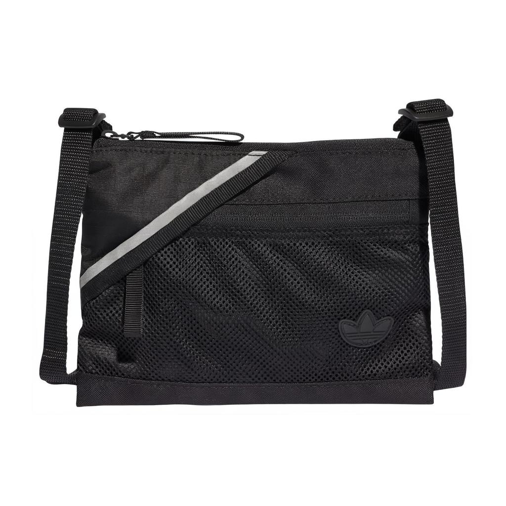 New Adidas Originals Recycled Polyester Plain Weave Fabric Shoulder Bag Crossbody Bag Regular Unisex Black IM1140