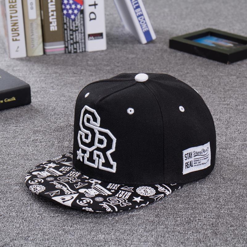 

New Fashion Embroidery Letter Sr Baseball Cap Hip Hop Hat Men Women Outdoor Hat Sports Leisure Flat Shade Snapback Cap Sun Hats Adjustable