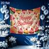 Birthday Party Cupcake Gifts Banner, Multicolor Polyester Backdrop for Wall Hanging Decor