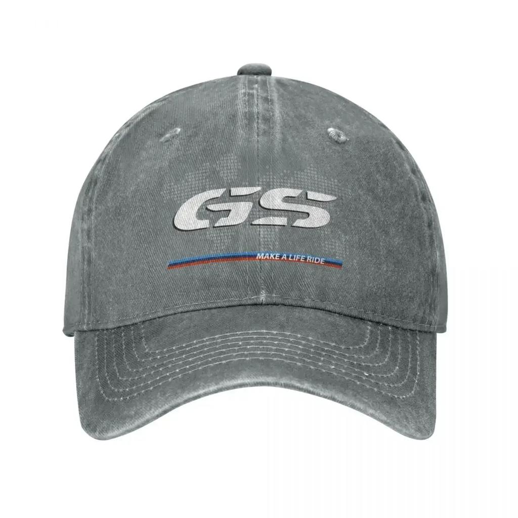 Vintage GS Motorradrennen Baseballkappen für Unisex Damen Used Gewaschen Dad Hat Moto Enduro Rennen Outdoor Aktivitäten Kappen Hut