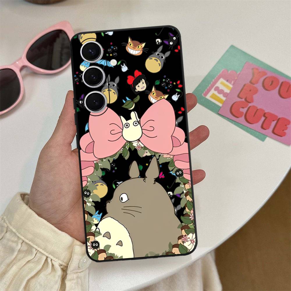 

Cartoon Clear Case for-T-T-TotoroS Phone Case For Samsung S 24 fe 25 Ultra plus 20 lite 21 30 22 23 24 22 Ultra 5G Fundas Samsung S24fe