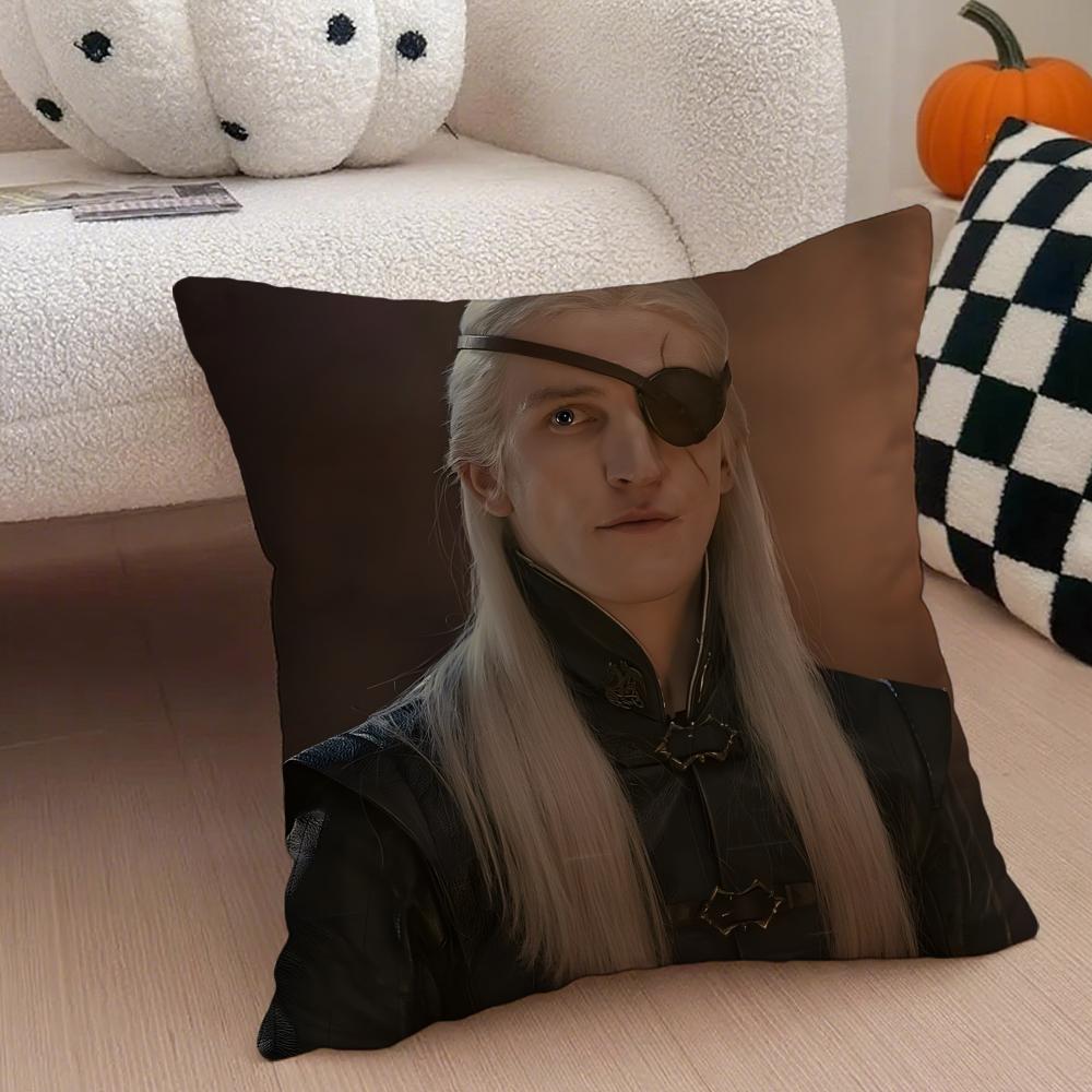 Poduszka Aemonda Targaryena Poszewka na poduszkę Fantasy Poszewka na poduszkę do narzucenia Ukryty guzik Trwała poliestrowa poduszka na krzesło