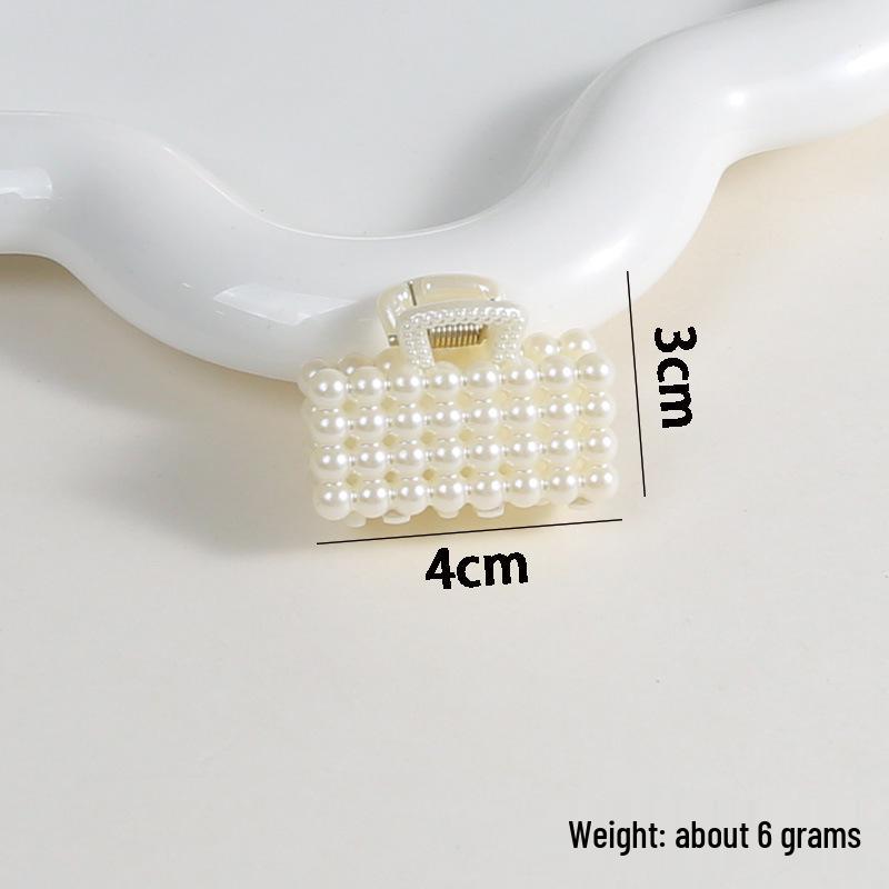 Korean Pearl Claw Hair Clip - Elegant Retro French Style