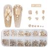 12-Grid Irregular Transparent AB Glass Diamonds for Nail Art