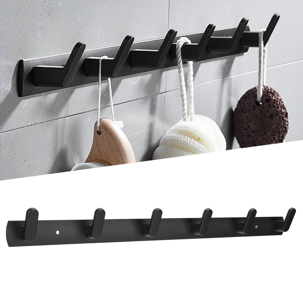 Haczyki na płaszcze ze stopu aluminium Lekki haczyk na płaszcze do montażu na ścianie z 6 haczykami do sypialni łazienki korytarza