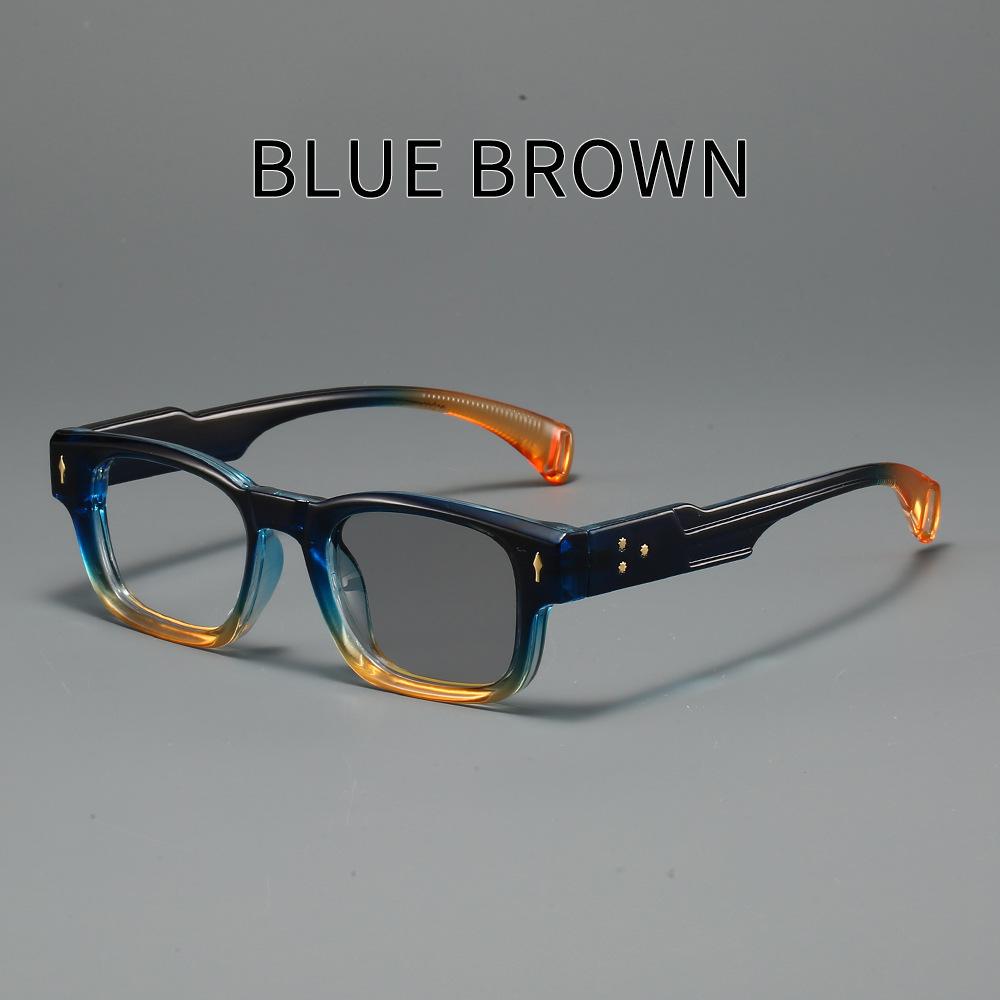 Men Women Classic Square Pochromic Reading Glasses Outdoor Color Changing Anti Blue Light  Far Sight Eyeglasses Diopter To4.0