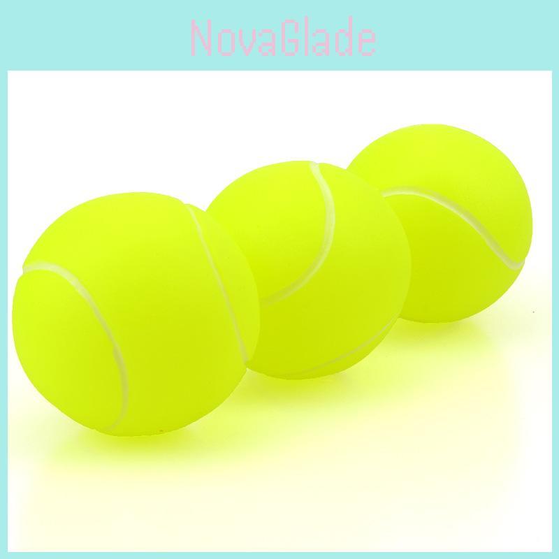 Durable 6.5cm Rubber Ball For Pets Bright Green And Orange