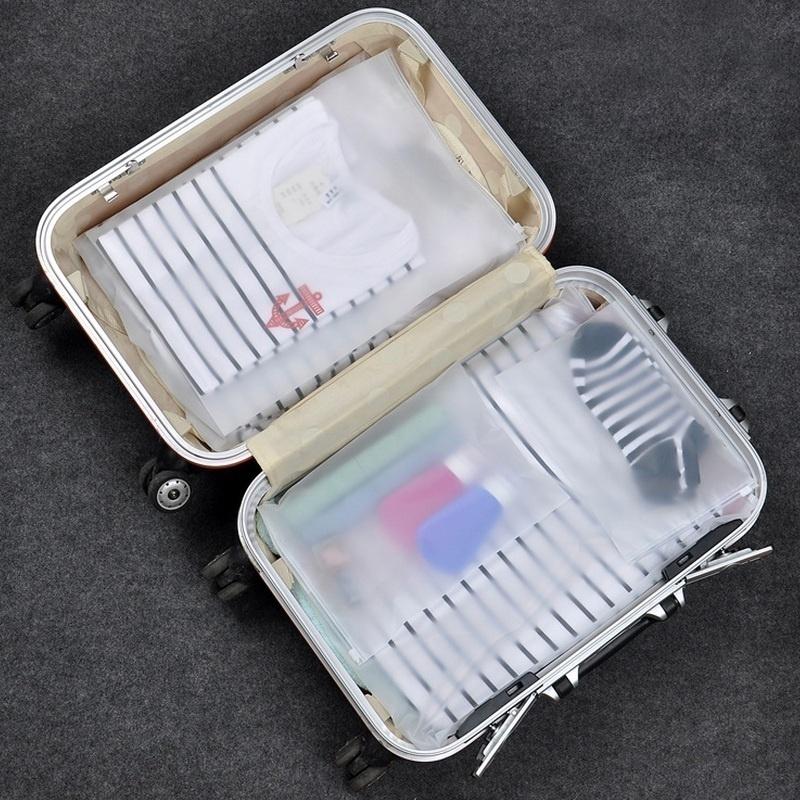 5pcs Portable Travel Make Up Storage Waterproof Shoes Bag Organizer Pouch Plastic Packing Bag for Cloth Bag Zip Lock Storage