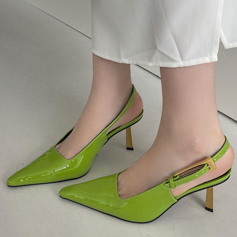 Mode Mode Metallschuhe Super High Heels Damen Pumps Schuhe Spitzschuh Damen Schnallenriemen Damenabsätze Sandalen Schuhe Übergröße