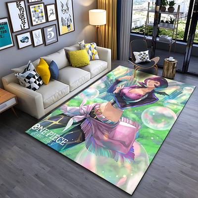 Colorful Anime Character Carpet Suitable As a Non-slip Mat for the Living Room or Bedroom Sofa