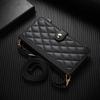 Crossbody Phone Case for Google Pixel 10 Pro XL Pixel9 9A 8 8A 7 7A 6 6A Diamond Pattern Zipper&buckle Leather Card Slot Wallet