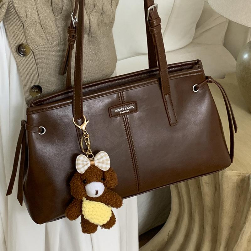 Borsa a spalla sotto il braccio semplice e retrò, Borsa a mano alla moda da donna, Borsa a spalla sotto il braccio capiente per il pendolarismo