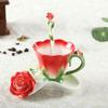 Shangqi Enamel Rose Ceramic Coffee Cup