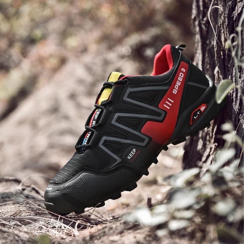Large Size Mountaineering Men's Shoes Spring and Autumn Outdoor Sports Shoes Non-slip Off-road Running Shoes Wear-resistant Hiking Men's Shoes