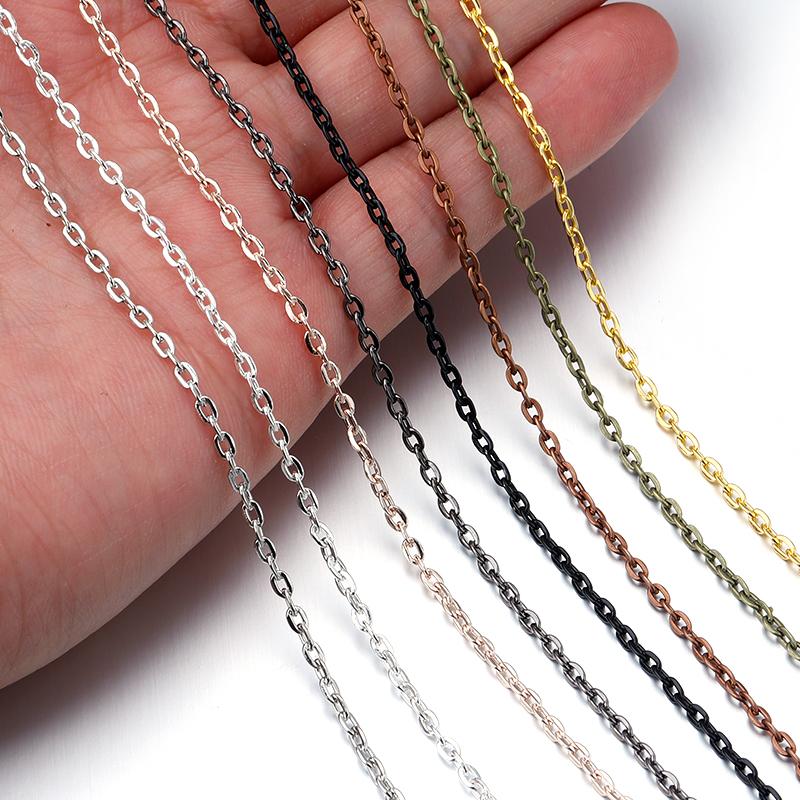 10Yards 2x3/3x4mm Iron Chains Metal Bulk Link Chains For Jewelry Making DIY Handmade Bracelets Necklace Materials Accessories