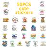 50 Cute Cartoon Animal Humorous Text Graffiti Stickers Creative Decoration Handmade Stickers