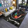 Bunter Piano-Plattenspieler Kunstteppich Rutschfester Teppich geeignet für Wohnzimmer- und Schlafzimmer-Sofas.