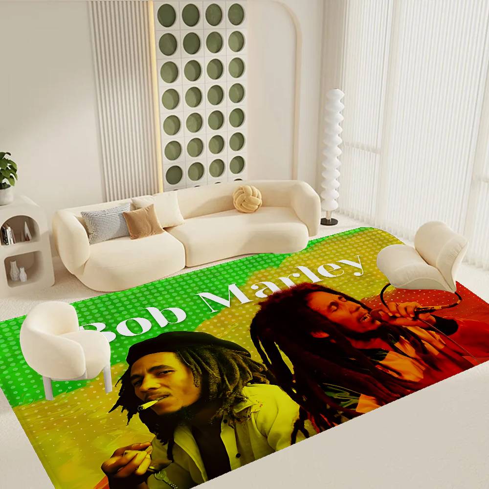 B-Bob Marley Room Mats Retro Multiple Choice Living Room Kitchen Rug Non-Slip Welcome Rug