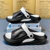 Fashion Couple Slippers 2025 Summer New Breathable Lightweight Men's Soft Sole Beach Shoes Comfortable Fashion Height Increase Sandals