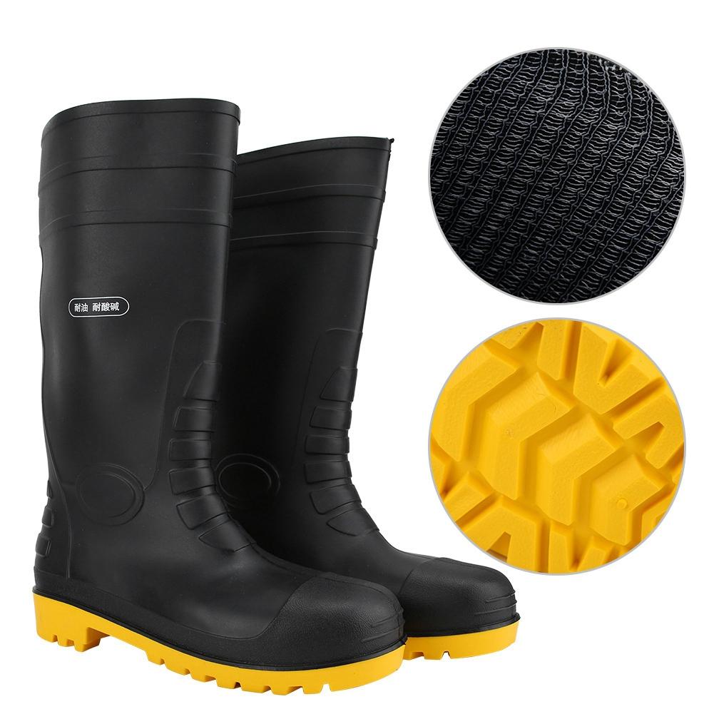 Waterproof Non slip High Top Rain Boots Garden Shoes Construction Site Miner (43)