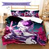 Frieza Pattern Bedding,Quilt Set Quilt Cover Pillowcase Home Birthday Gift (1 * Duvet Cover + 2 * Pillowcase, Without Core)