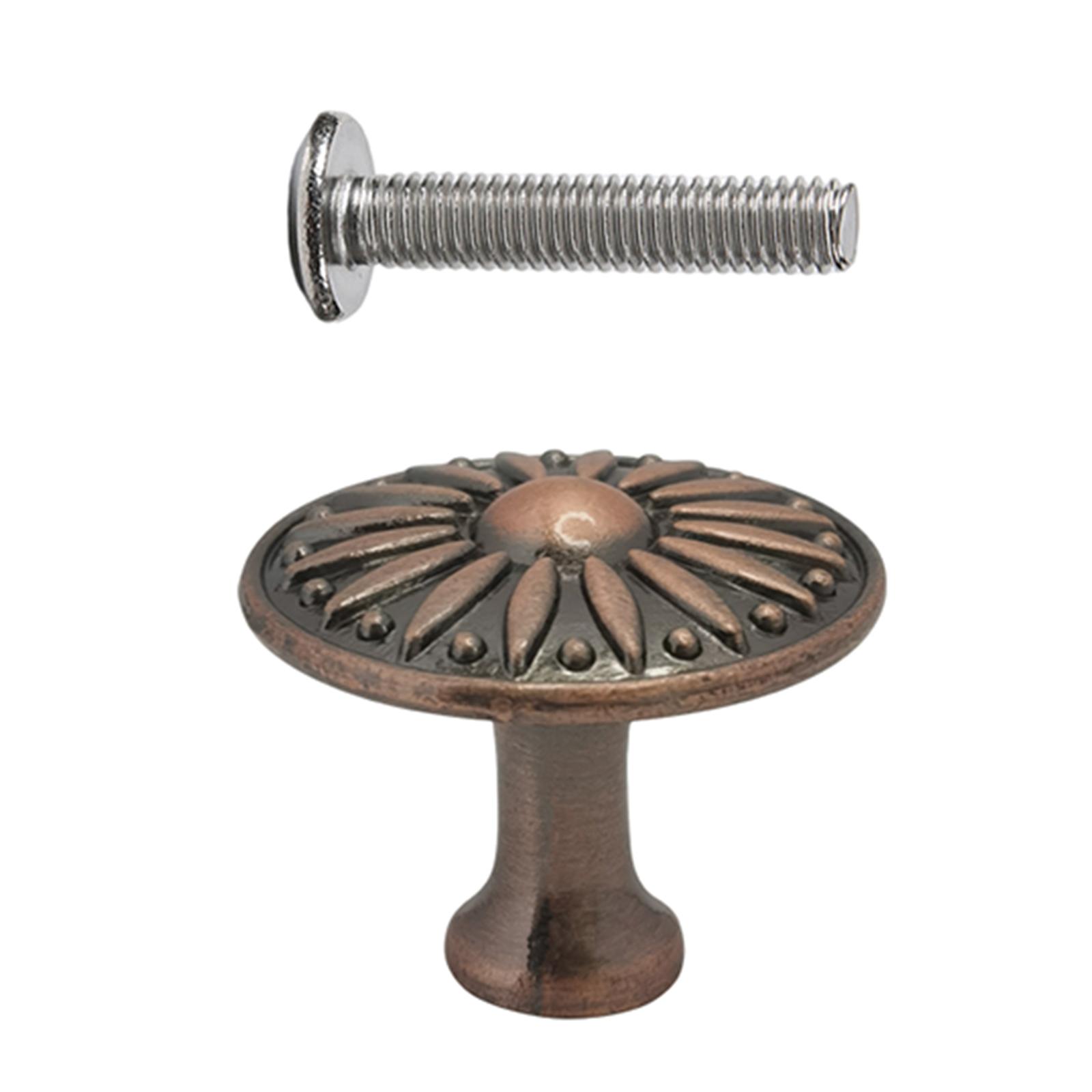 

Antique Finish Single Hole Pull Knob Metal Drawer Handle Rustic Single Hole Cabinet Pull 12pcs for Elegant Interiors красный