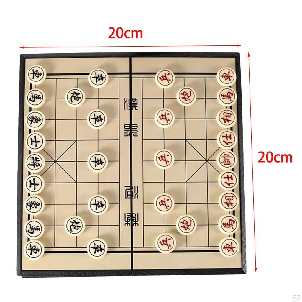 Traditionelles Chinesisches Schach Strategie Brettspiel Tragbar Faltbar für Erwachsene