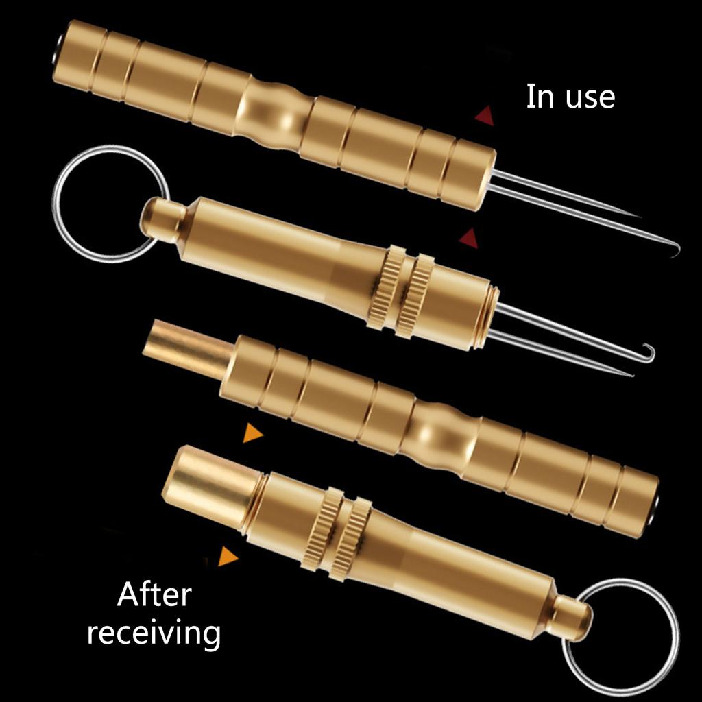 Retractable Fishing Hooks Extractor Hook Puller Fish Line Knotter Tool Fishing Hook Separator Aluminum Fish Line Remover