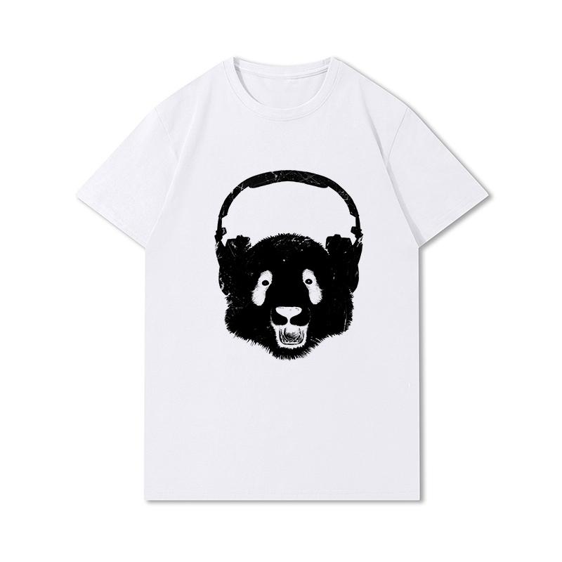 S-3XL 100 mønstre Sommerhvite T-skjorter for kvinner Trykt Uformelle korte ermer Topper O-hals T-skjorter