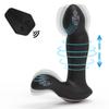 Männlicher Stoßender Prostatamassager Rotierender Analvibrator Butt Plug Hodenstimulator Verzögerung Ejakulation Ring Sexspielzeug für Männer