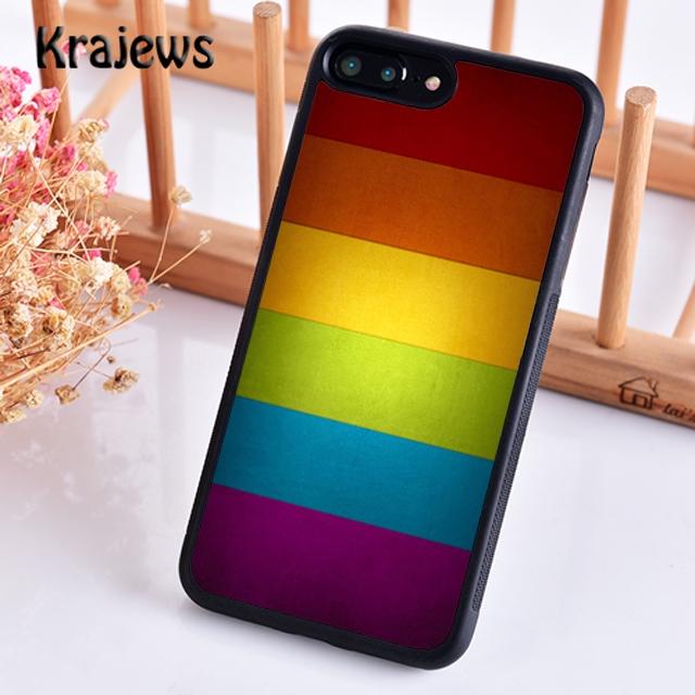 Krajews Gay Pride Flag LGBT Soft Phone Case Cover For iPhone 17 Air 16 15 14 plus 11 12 13 pro max Plus coque Fundas