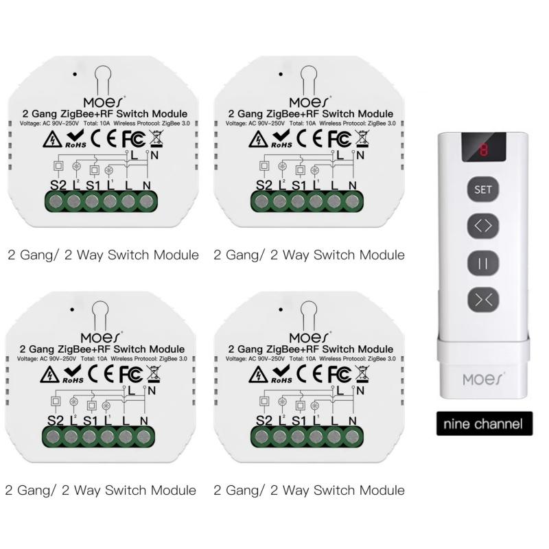 MOES Smart RF ZigBee 3.0 DIY Switch Module Tuya Smart Life App Remote Control Works Alexa Google Home Assistant Voice Controller