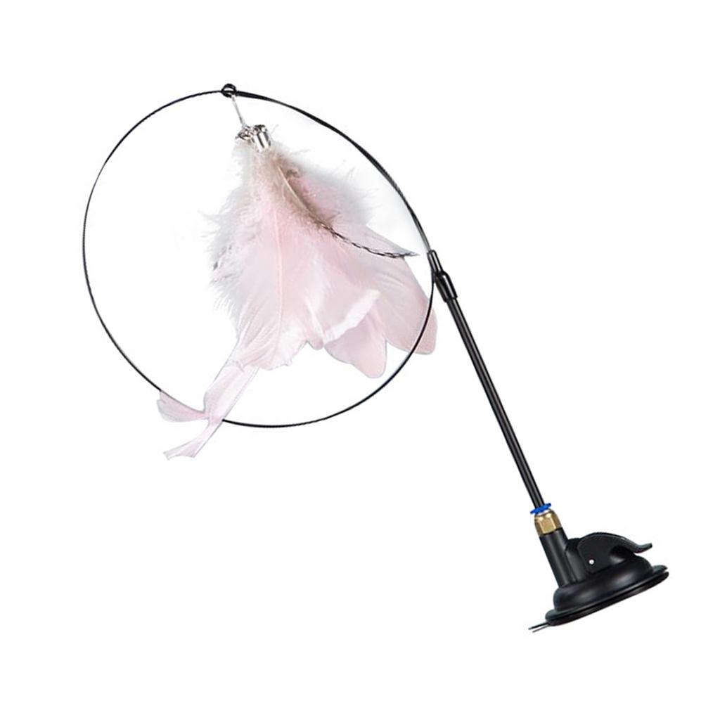 Cat Teaser Stick Bite Resistant Suction Cup Cat     Toy Self Entertainment Relaxing Cat Interactive Toy