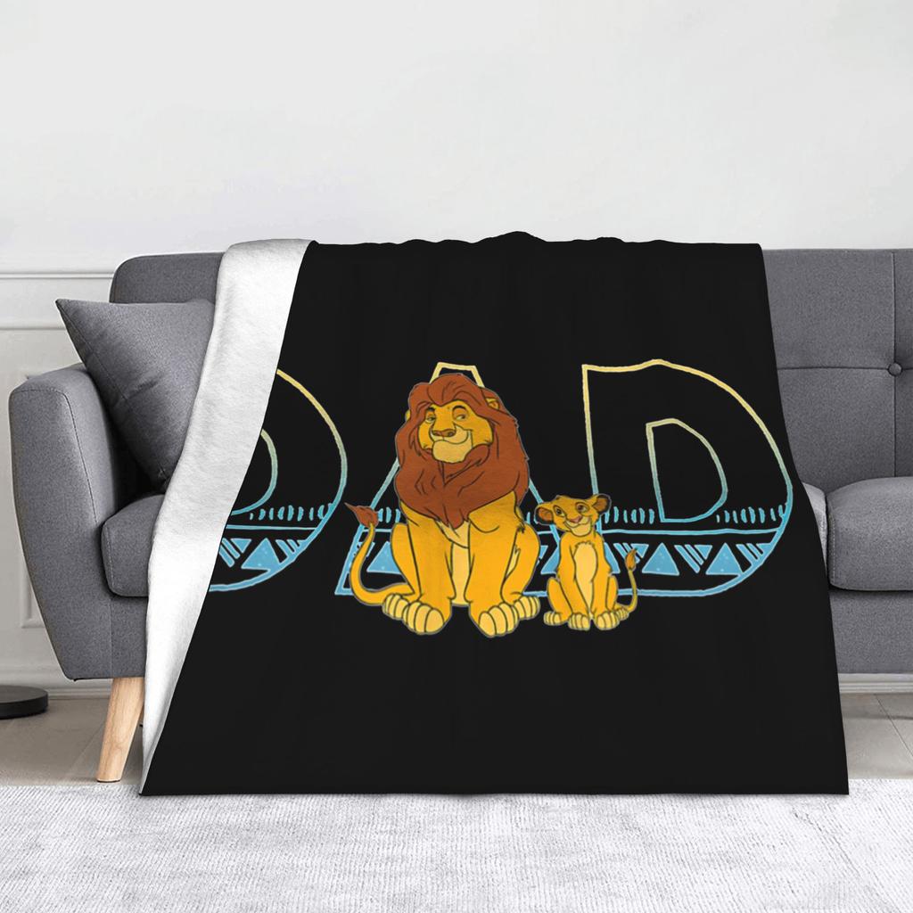 The Lion King Simba Friends Mufasa Blankets Flannel Funny Breathable Throw Blankets for Coverlet Textile Decor