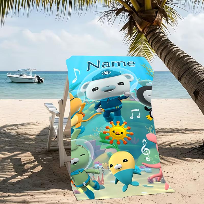 Customizable personalized beach towels Octonauts themed designs.Suitable for the beach, yoga, sports;ideal as beach accessories