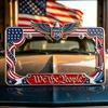 1/2Pcs US 250th Anniversary License Plate Frame, Rust-proof Car Tag Holder Gift for Patriots Festival Celebrations Anniversaries