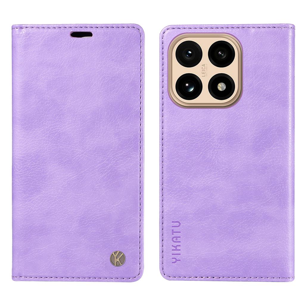 For Xiaomi 15T Wallet Case YIKATU YK-006 Magnetic Closure Leather Phone Cover Litchi Texture