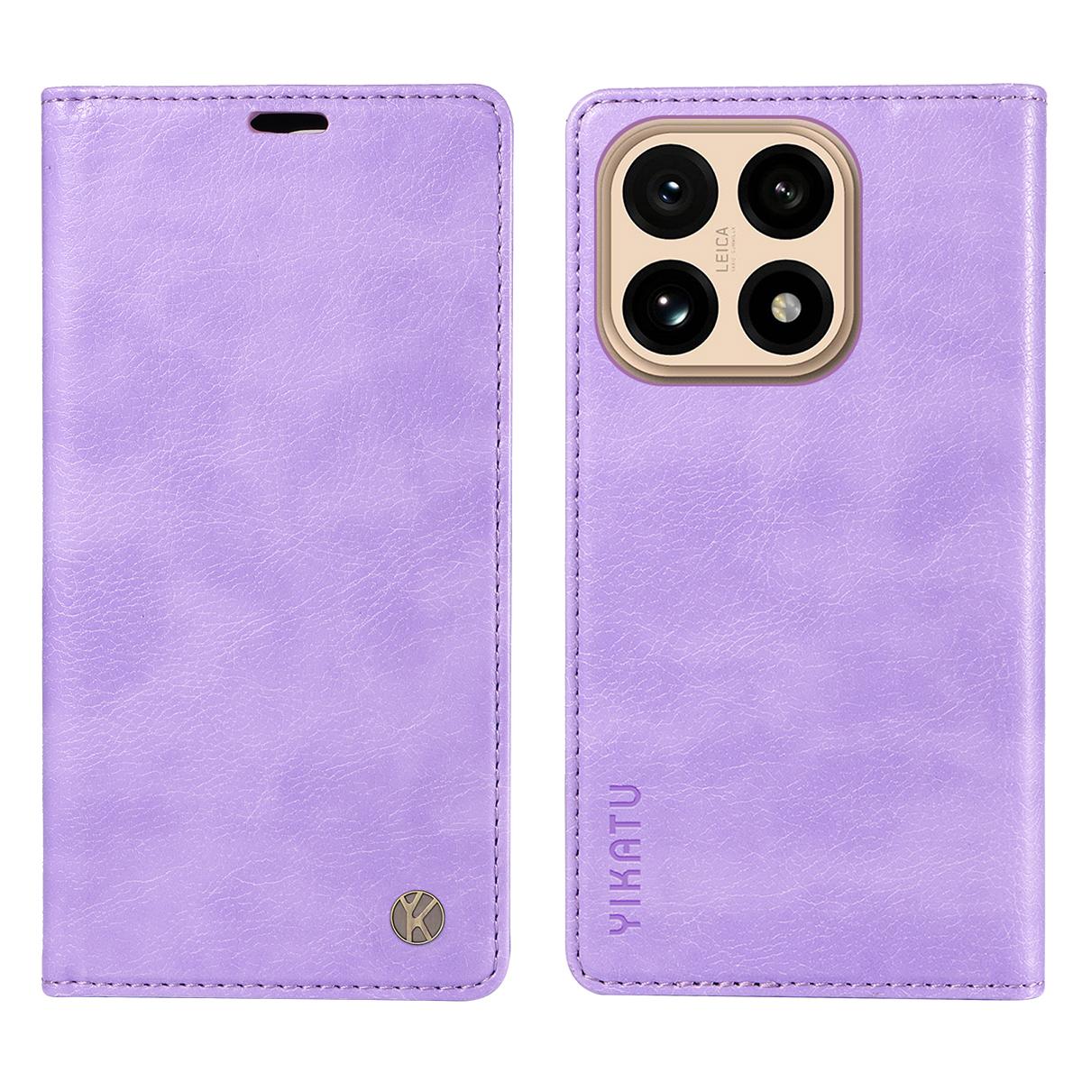 

For Xiaomi 15T Wallet Case YIKATU YK-006 Magnetic Closure Leather Phone Cover Litchi Texture