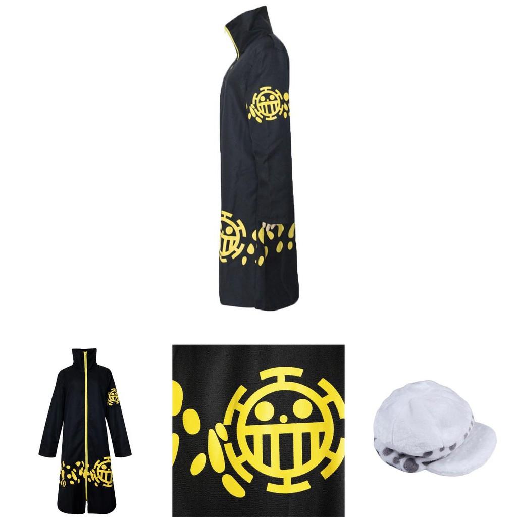 Exquisite One Piece Trafalgar Law Cosplay Costume Set With Cloak Pants And Hat