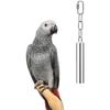 Wontee Stainless Steel Bell Toy Bird Cage Hanging Bite Toy for Parrot Parakeet Budgie Cockatiel Conure n Greys (2 PCS-S)