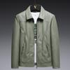 Autumn Men's Lapel Leather Jacket Korean Men's PU Washed Leather Coat Plus Size Leather Jacket Men