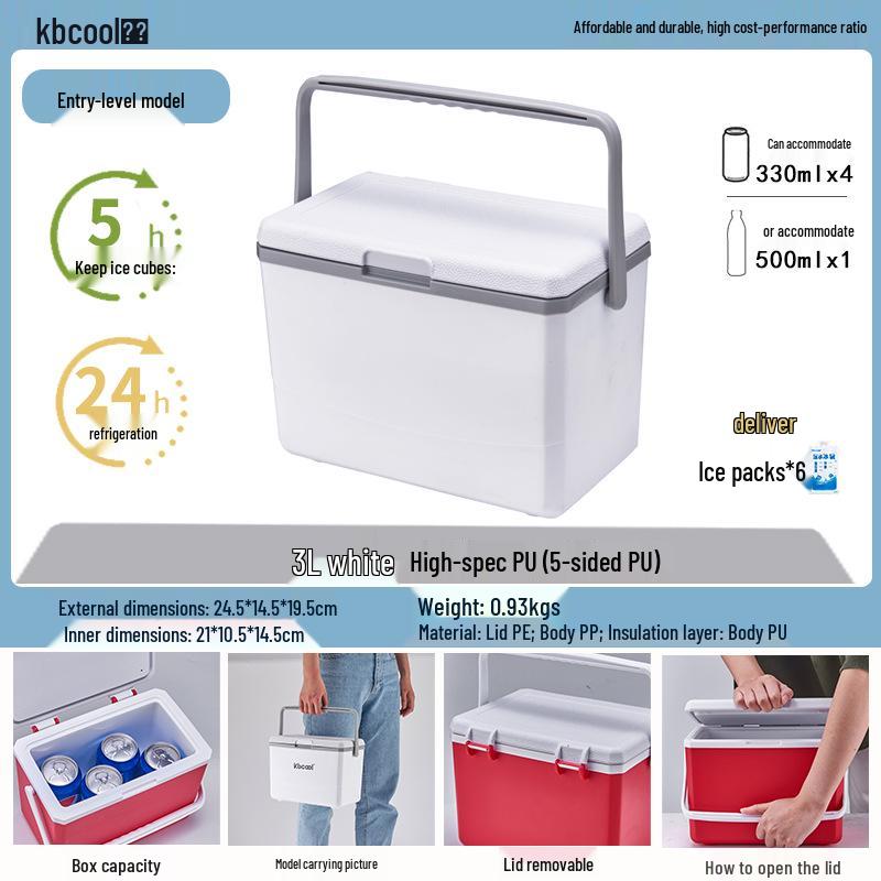 Kebao KBCool Insulated Ice Box Cooler for Camping, Ice Cream, Breast Milk & Fishing