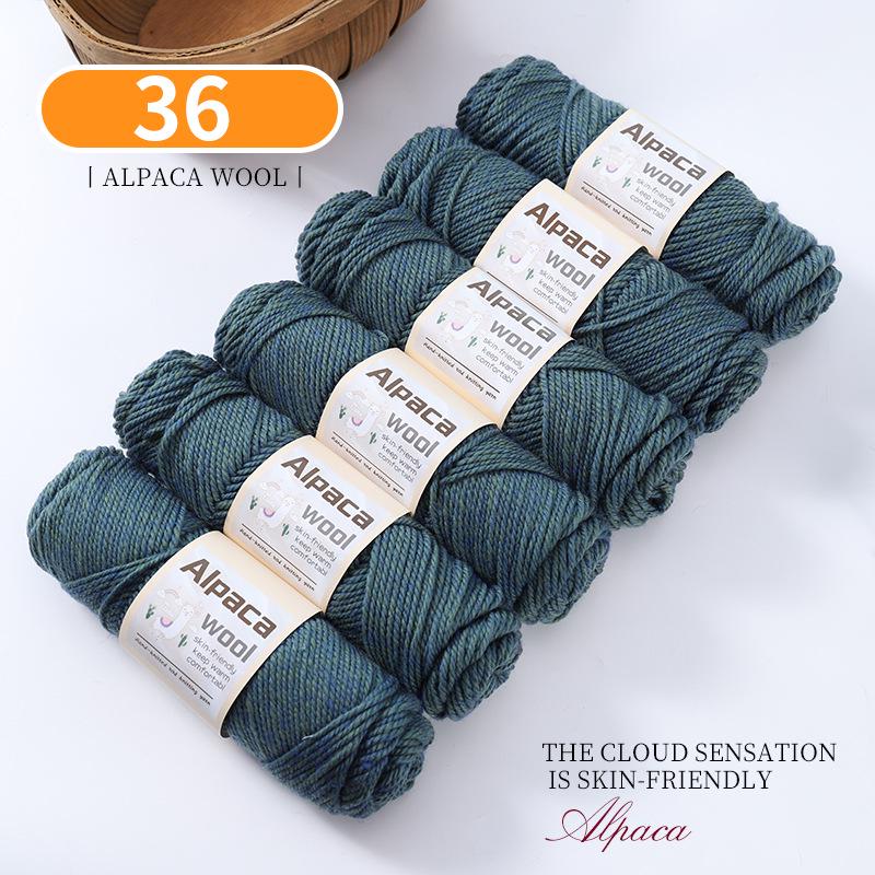 Alpaca Wool Medium Thick Yarn Ball for Hand-Knitted Cardigans, DIY Scarves, and Sweaters