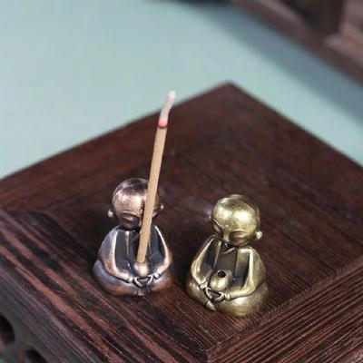 Bruciatore di incenso ispirato allo Zen, porta incenso, semplice percorso di fragranza, piccolo sedile per incenso da monaco, decorazione per studio