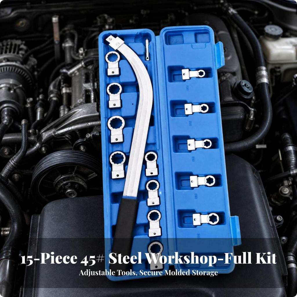 15 Pieces Belt and Pulley Tool Rust Resistant for Garage Repairs, Auto Mechanics